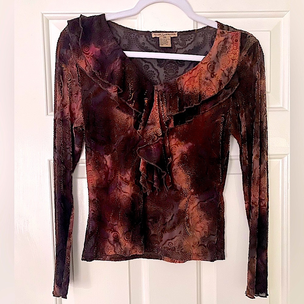 Velvet Embroidery . Semi Sheer